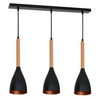 LUMINEX 9114 żyrandol Muza black/gold