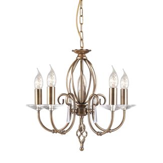 ELSTEAD AEGEAN AG5 AGED BRASS 5Lt Chandelier/Semi-Flush
