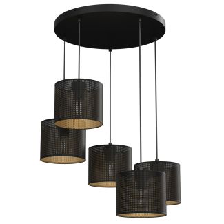 LUMINEX 5255 oprawa sufitowa Loft shade żyrandol czarny złoty