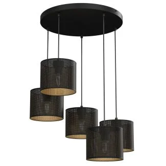 LUMINEX 5255 oprawa sufitowa Loft shade żyrandol czarny złoty