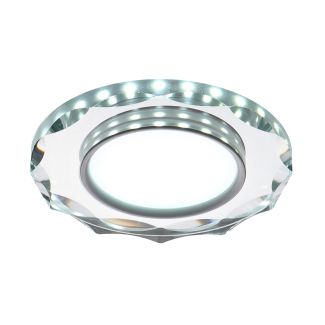 CANDELLUX 2263939 SSP-25 CH/TR+WH 8W LED 230V RING LED BIAŁY oczko sufitowe lampa sufitowa OKRĄGŁA SZLIF SZKŁO TRANSPARENTNE