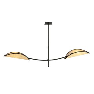EMIBIG 1108/2 LAMPA SUFITOWA LOTUS 2 BLACK/RATTAN
