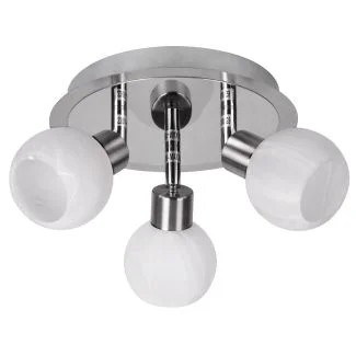 CANDELLUX 98-07025 ALABASTER PLAFON 3X40W G9 SATYNA+CHROM