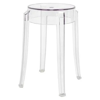 King Home 118-APC.CLEAR Stołek CHARLES 46 transparentny - poliwęglan