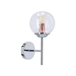 CANDELLUX 21-67234 BEST LAMPA KINKIET 1X40W E14 CHROM+MIEDŹ