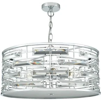 DAR SEV0650 SEVILLE 6LT PENDANT POL CHR CRYSTAL