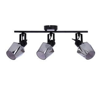 CANDELLUX 93-13378 RANDI LAMPA SUFITOWA LISTWA CZARNY MATOWY 3X15W E14 KLOSZ DYMIONY