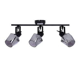CANDELLUX 93-13378 RANDI LAMPA SUFITOWA LISTWA CZARNY MATOWY 3X15W E14 KLOSZ DYMIONY