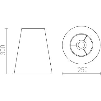 RENDL R11371 CONNY 25/30 abażur do lampy stołowej Polycotton czarna/miedziana folia max. 23W
