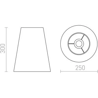 RENDL R11371 CONNY 25/30 abażur do lampy stołowej Polycotton czarna/miedziana folia max. 23W