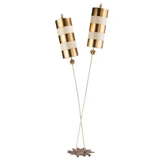 ELSTEAD Nettle FB-NETTLELUX-G-FL Luxe 2 Light Floor Lamp - Gold