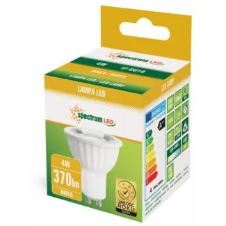 SPECTRUMLED 14090 Żarówka LED GU10 230V 4W SMD 45st NW z soczewką SPECTRUM