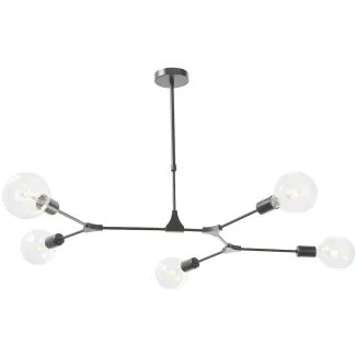 DAR EUP0539 EUPHEMIA 5LT PENDANT BLACK