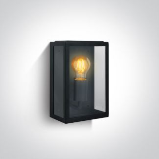ONE LIGHT 67406/B Gabbia czarna lampa ogrodowa 40W E27 stal nierdzewna 201 + szkło hartowane