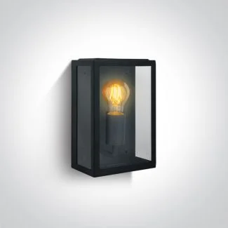 ONE LIGHT 67406/B Gabbia czarna lampa ogrodowa 40W E27 stal nierdzewna 201 + szkło hartowane