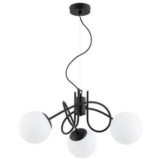 ALFA 62601 MIKA BLACK GLASS OP.OŚW. 3 PŁ