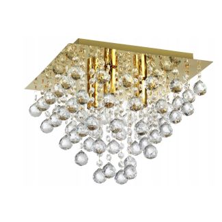 Reality 627803-03 Lancaster crystal - plafon 3 płomienny złoty