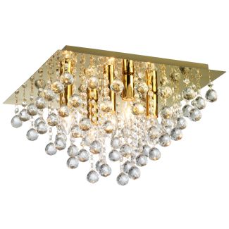 Reality 627805-03 Lancaster crystal - plafon 5 płomienny złoty