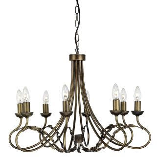 ELSTEAD OLIVIA OV8 BLK/GOLD 8Lt Chandelier/Semi-Flush