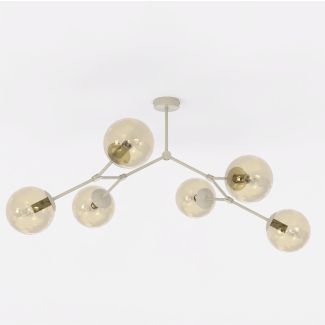EMIBIG 1702/6 SPACE 6 MOKKA AMBER Lampa sufitowa