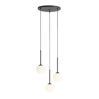 ALDEX 1087E1_R LAMPA WISZĄCA BOSSO 3 RING KOLOR CZARNY