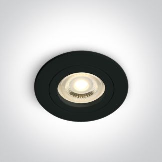 ONE LIGHT 10105A1/B Perisa czarny wpust z podwójnym pierścieniem i oprawką GU10 MR16 50W
