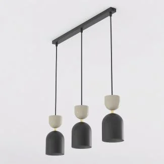 EMIBIG 1738/3 GAUDI 3 BLACK MOKKA Lampa wisząca