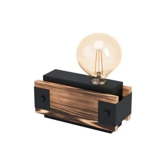 EGLO 43469 LAMPA LAYHAM OPRAWA STOŁOWA TL/1 SCHWARZ/HOLZ GEFLÄMMT LAYHAM