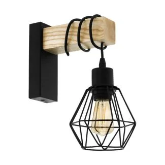 EGLO 43135 LAMPA TOWNSHEND 5 OPRAWA ĆCIENNA WL/1 SCHWARZ/EICHE-OPTIK TOWNSHEND 5