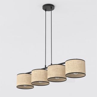 EMIBIG 1654/4 ECO 4 BL RATTAN LAMPA WISZĄCA