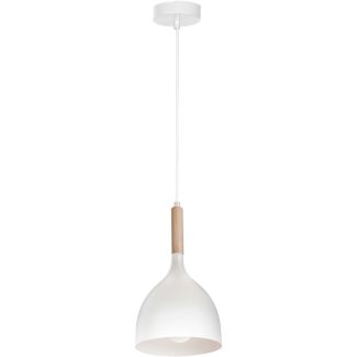 LUMINEX 1194 żyrandol Noak white/natural wood 1