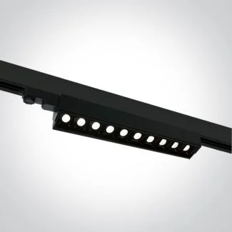 ONE LIGHT 65024T/B/C Ampares czarny naświetlacz track z regulacą +-45°COB 4000K 10x5W