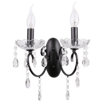 CANDELLUX 22-73723 AURORA KINKIET 2*40W E14 CZARNY