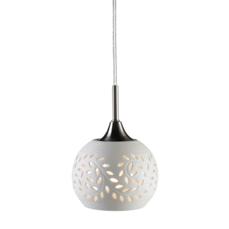 MARKSLOJD 102288 LOHALS lampa wisząca 1L 18cm Stalowy/Biały