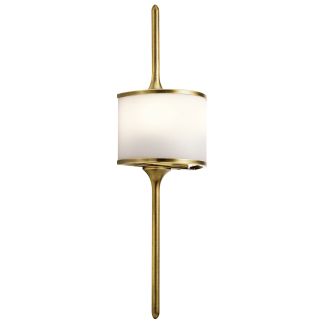 ELSTEAD Mona KL-MONA-S-NBR 2 Light Wall Light - Natural Brass