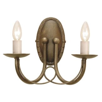 ELSTEAD MINSTER MN2 BLK/GOLD 2Lt Wall Light