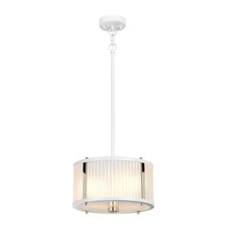ELSTEAD Corona DL-CORONA-2P-WPN 2 Light Pendant - White Polished Nickel