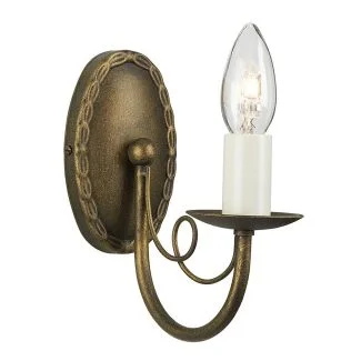 ELSTEAD MINSTER MN1 BLK/GOLD 1Lt Wall Light