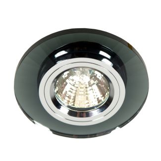 CANDELLUX 2230521 SS-10 CH/BK MR16 CHROM OPR. STROP. STAŁA OKRĄGŁA SZKŁO CZARNE