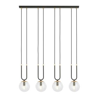 EMIBIG 1114/4 LAMPA WISZĄCA GLAM 4 BLACK/TRANSPARENT
