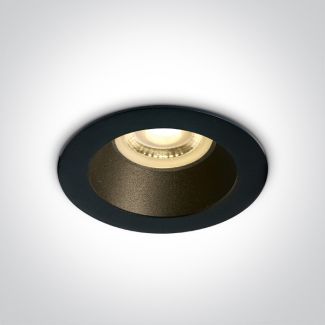ONE LIGHT 10105M/B/B Kanawi czarny wpust z oprawką GU10 MR16 10W dark light