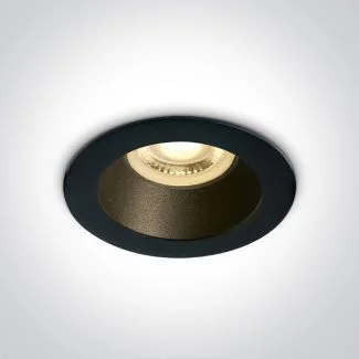 ONE LIGHT 10105M/B/B Kanawi czarny wpust z oprawką GU10 MR16 10W dark light
