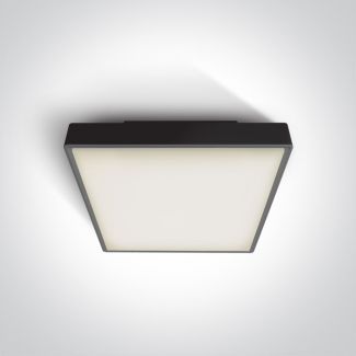 ONE LIGHT 67282EA/B Warkiza czarny plafon 2xE27, korpus ABS i klosz PC IP65