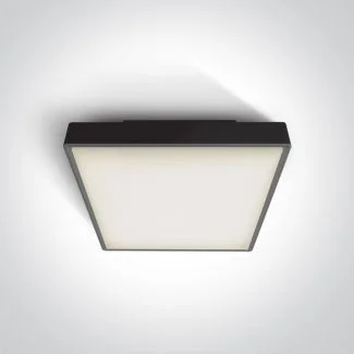 ONE LIGHT 67282EA/B Warkiza czarny plafon 2xE27, korpus ABS i klosz PC IP65