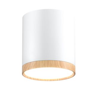 CANDELLUX 2273624 LAMPA SUFITOWA TUBA 5W LED 4000K DREWNIANY+BIAŁY ŚR. 6,8 CM