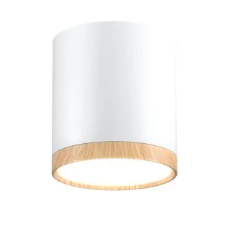 CANDELLUX 2273624 LAMPA SUFITOWA TUBA 5W LED 4000K DREWNIANY+BIAŁY ŚR. 6,8 CM