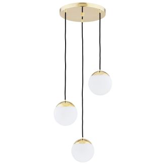 ARGON LIVIA 1416 lampa wisząca 3 pł. mosiądz