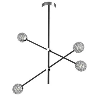 CANDELLUX A0032-341 PAKSOS LAMPA WISZĄCA 4XMAX 5W G9 LED CZARNY APETI