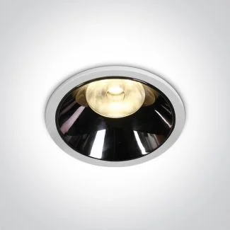 ONE LIGHT 10118DC/W/W Mosfiloti biały wpust z odbłyśnikiem ciemnego chromu COB LED 3000K 18W dark light