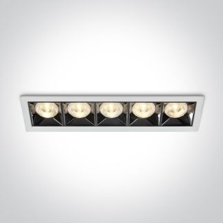 ONE LIGHT 50506B/W/W Avgi biały wpust z odbłyśnikiem ciemny chrom COB LED 3000K 20W